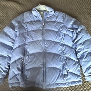 L.L. Bean Women's Sky Blue Puffer Jacket Goose Down Filled